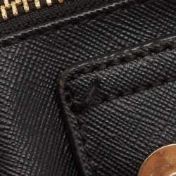 Pre Owned DKNY Black Saffiano Leather Robinson Double Zip Tote