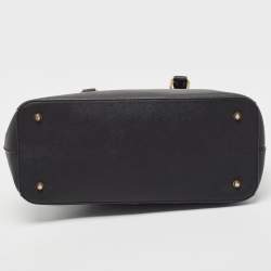 Pre Owned DKNY Black Saffiano Leather Robinson Double Zip Tote