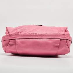 DKNY Pink Leather Pleated Hobo