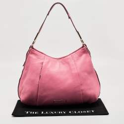 DKNY Pink Leather Pleated Hobo