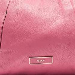 DKNY Pink Leather Pleated Hobo