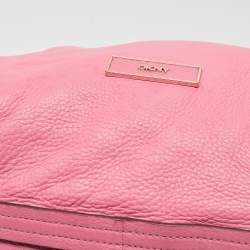 DKNY Pink Leather Pleated Hobo