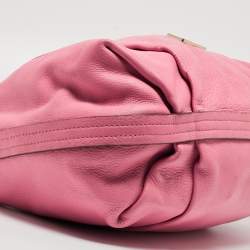 DKNY Pink Leather Pleated Hobo