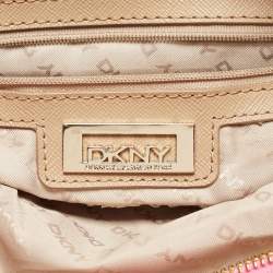 DKNY Pink Leather Pleated Hobo