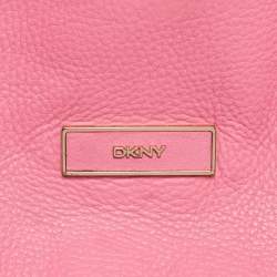 DKNY Pink Leather Pleated Hobo