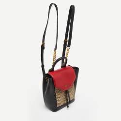 DKNY Tricolor Embossed Leather Small Alexa Backpack