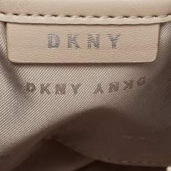 DKNY Brown Snakeskin Embossed Leather Crossbody Bag