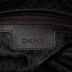 Pre Owned DKNY Burgundy Leather Bryant Flap Crossbody Bag