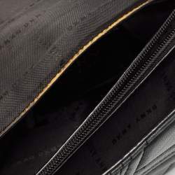 Pre Owned DKNY Black Quilted Leather Flap Shoulder Bag