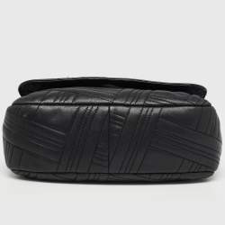 Pre Owned DKNY Black Quilted Leather Flap Shoulder Bag