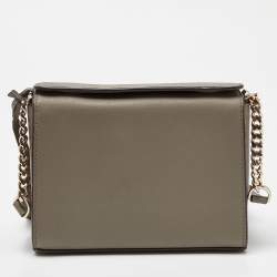 DKNY Grey Saffiano Leather Bryan Park Pocket Crossbody Bag