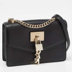 Pre Owned Dkny Black Leather Elissa Crossbody Bag
