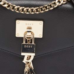 Pre Owned Dkny Black Leather Elissa Crossbody Bag