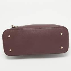 مملوكة مسبقًا DKNY Burgundy Leather Dome Shoulder Bag