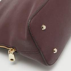 مملوكة مسبقًا DKNY Burgundy Leather Dome Shoulder Bag
