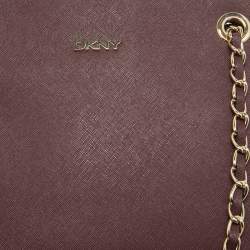 مملوكة مسبقًا DKNY Burgundy Leather Dome Shoulder Bag