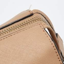 DKNY Beige Leather Large Bryant Chain Zip Tote