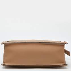 DKNY Beige Leather Large Bryant Chain Zip Tote