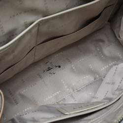 DKNY Beige Leather Large Bryant Chain Zip Tote