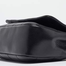 Pre Owned DKNY Black Quilted Leather Flap Shoulder Bag