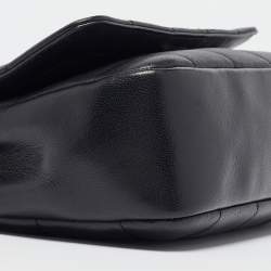 Pre Owned DKNY Black Quilted Leather Flap Shoulder Bag