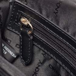 Pre Owned DKNY Black Quilted Leather Flap Shoulder Bag