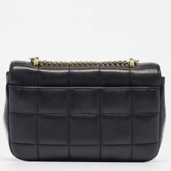 Pre Owned DKNY Black Quilted Leather Flap Shoulder Bag