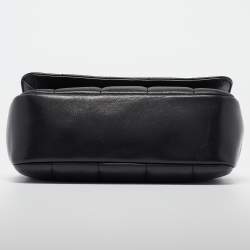 Pre Owned DKNY Black Quilted Leather Flap Shoulder Bag