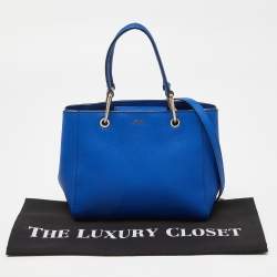 DKNY Blue Leather Julius MD Zip Tote