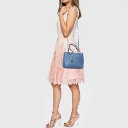 DKNY Blue Leather Julius MD Zip Tote