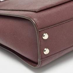 DKNY Brick Burgundy Saffiano Leather Ava Crossbody Bag
