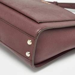 DKNY Brick Burgundy Saffiano Leather Ava Crossbody Bag