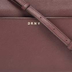 DKNY Brick Burgundy Saffiano Leather Ava Crossbody Bag