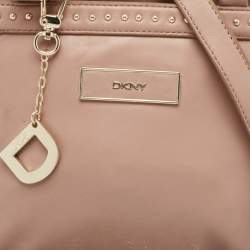 DKNY Old Rose Leather Studded Satchel