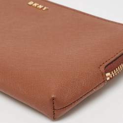 DKNY Brown Leather Wristlet Wallet