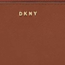 DKNY Brown Leather Wristlet Wallet