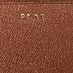 DKNY Brown Leather Wristlet Wallet