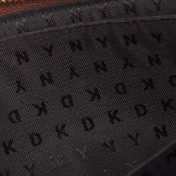 DKNY Brown Leather Wristlet Wallet