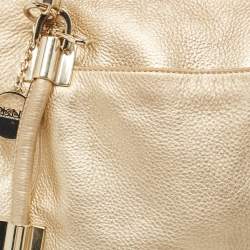 DKNY Gold Leather Metal Detail Tote