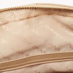 DKNY Gold Leather Metal Detail Tote