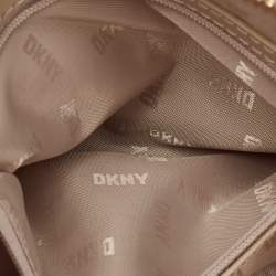 Dkny Olive Green Chevron Leather Madison Dome Crossbody Bag