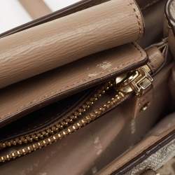 Pre Owned DKNY Beige Signature Coated Canvas and Leather Chain Tote