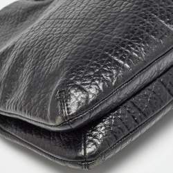 Pre Owned DKNY Black Leather Charm Chain Tote