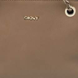 DKNY Beige Leather Bryant Dome Crossbody Bag