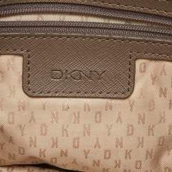 DKNY Beige Leather Bryant Dome Crossbody Bag