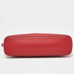 DKNY Red Leather Bryant Dome Crossbody Bag