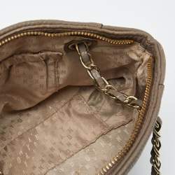 DKNY Beige Leather Chain Shoulder Bag