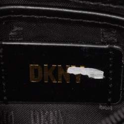 Dkny Black Quilted Leather Willow Chain Clutch