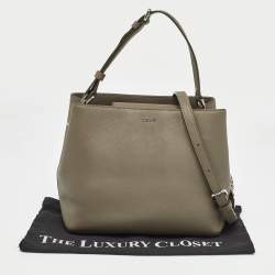 DKNY Beige Leather Bryant Bucket Bag