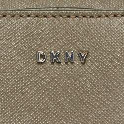 DKNY Beige Leather Bryant Bucket Bag